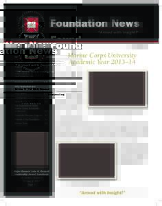Foundation News “Armed with Insight!” Number 74 | Fall 2014 | Triannual	www.mcuf.org Contents President and CEO’s Letter