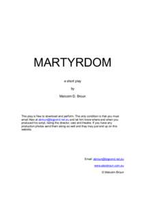 Microsoft Word - Malcolm Broun - MARTYRDOM.doc