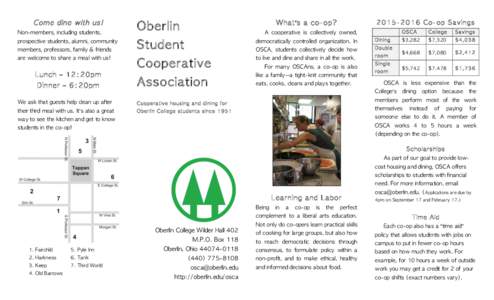 Marketing / Personal life / Food cooperatives / Oberlin Student Cooperative Association / Sociology