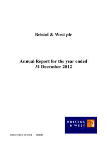 Bristol and West Plc 31 December 2012