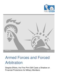 Octoberwww.citizen.org Armed Forces and Forced Arbitration