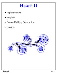 HEAPS II • Implementation • HeapSort • Bottom-Up Heap Construction • Locators