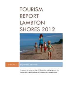 TOURISM REPORT LAMBTON SHORES
