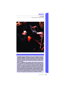 MUSIC by A. Deffner Assistant Professor, University of Thessaly The global reputation of Modern Greek music rests largely on the work of Manos Hadjidakis and Mikis Theodorakis. Albums containing