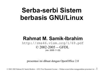 GNU Project / Procfs / GNU Free Documentation License / XR / Rahmat / Ls / Ps / Df / GNU / Computing / Unix / Software