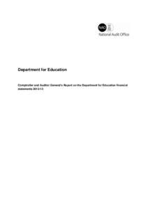 Report-on- the-Department- for-Education- financial statements[removed]