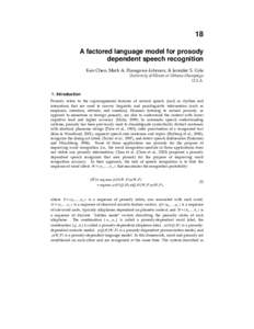 Linguistics / Phonology / Human communication / Phonetics / Prosody / Language modeling / Natural language processing / Prosodic unit / Bigram / Language model / Perplexity / Intonation