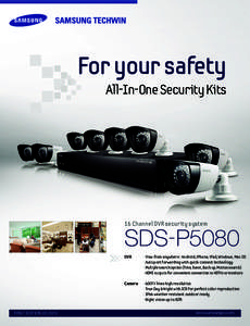 For your safety All-In-One Security Kits 16 Channel DVR security system  SDS-P5080
