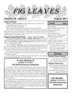 FIG Leaves Volume 20 Issue 8 AugustAugust Potluck: