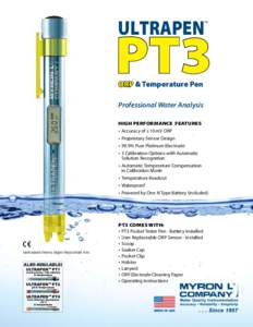 ULTRAPEN  ™ PT3 ORP & Temperature Pen