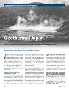 TJC / GRC  International Geothermal Development Geothermal Japan History and Status of Geothermal Power Development and Production