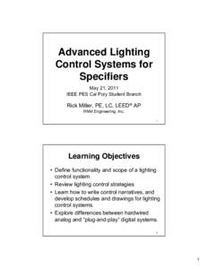 Microsoft PowerPoint - Lighting Control for Specifiers #2 Combined V1.ppt