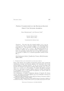 629  Documenta Math. Partial Classification of the Baumslag-Solitar Group Von Neumann Algebras