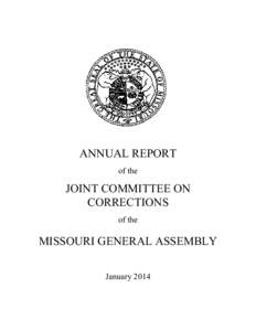 ANNUAL REPORT of the JOINT COMMITTEE ON CORRECTIONS of the