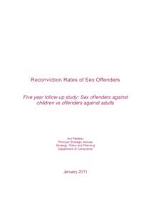 Microsoft Word - Sex offender reconviction study REPORT