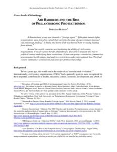 International Investment Treaty Protection of Not-for-Profit Organizations