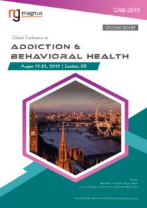 GAB-2019 SPONSORSHIP Global Conference on Addiction & Behavioral Health