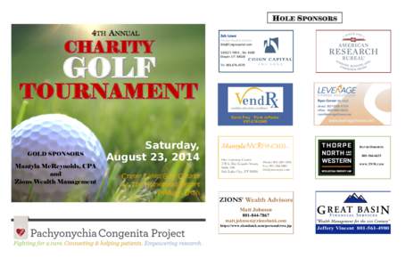 HOLE SPONSORS  4TH ANNUAL CHARITY