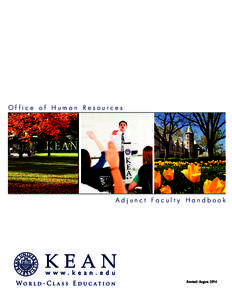 Office of Human Resources  Adjunct Faculty Handbook Revised: August 2014