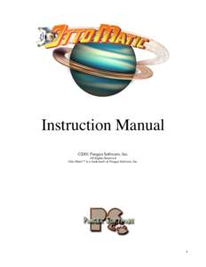 Instruction Manual ©2001 Pangea Software, Inc. All Rights Reserved Otto Matic™ is a trademark of Pangea Software, Inc.  1