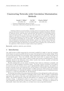 Genome Informatics 15(1): 149–Constructing Networks with Correlation Maximization Methods