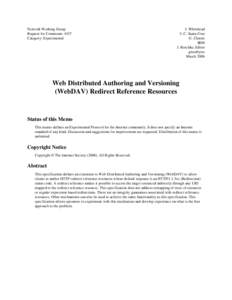 Web Distributed Authoring and Versioning (WebDAV) Redirect Reference Resources
