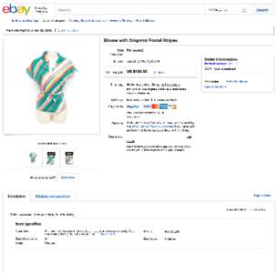 Blouse with Diagonal Pastel Stripes | eBay