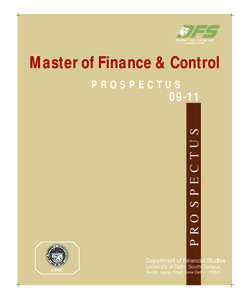 Master of Finance & Control PROSPECTUS