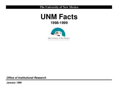 The University of New Mexico  UNM FactsOffice of Institutional Research