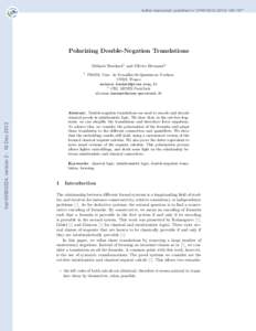 [hal, v2] Polarizing Double Negation Translations