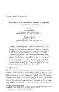 Probabilistic Information Capacity of Hopfield Associative Memory