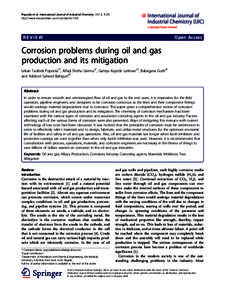 Corrosion problems during oil and gas production and its mitigation