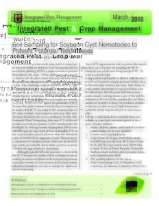 March 2016 Crop Management Integrated Pest Management  Integrated Pest