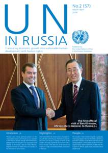 UN IN RUSSIA Translating economic growth into sustainable human development with human rights  No.2 (57)