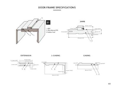 DOOR FRAME SPECIFICATIONS  3. JAMB  E1