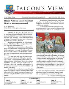183rd Fighter Wing 	  Illinois Air National Guard, Springfield, Ill. Illinois National Guard Adjutant General assumes command
