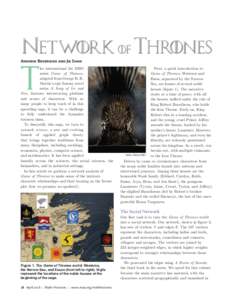 Andrew Beveridge and Jie Shan  T he international hit HBO series Game of Thrones,
