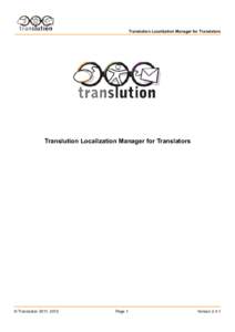 Translution Localization Manager for Translators