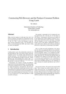 Constructing Web Browsers and the Producer-Consumer Problem Using Carob Ike Antkare International Institute of Technology United Slates of Earth 