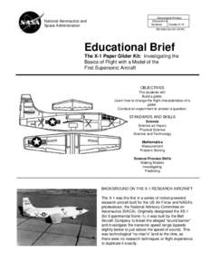 National Aeronautics and Space Administration Educational Product Educators & Students
