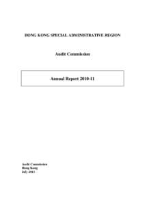 HONG KONG SPECIAL ADMINISTRATIVE REGION  Audit Commission Annual Report[removed]