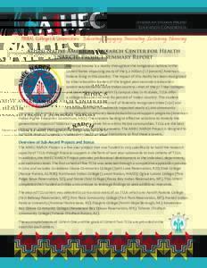 AMERICAN INDIAN HIGHER EDUCATION CONSORTIUM TRIBAL Colleges & Universities: Educating, Engaging, Innovating, Sustaining, Honoring  AIHEC Native American Research Center for Health