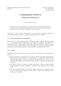 Cryptography / Cryptographic protocols / Secure multi-party computation / Public-key cryptography / Oblivious transfer / Information-theoretic security / Secure two-party computation / Commitment scheme