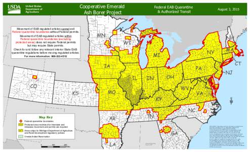 Cooperative Emerald Ash Borer Project United States Department of Agriculture