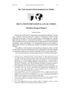 FallRICO and International Legal Ethics 20