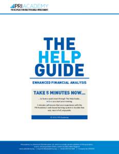 THE HELP GUIDE ENHANCED FINANCIAL ANALYSIS