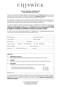 Microsoft Word - Group booking form CHISWICK_Aug15