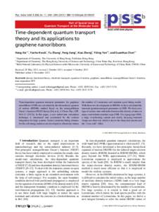 Time-dependent quantum transport theory and its applications to graphene nanoribbons ,1  1