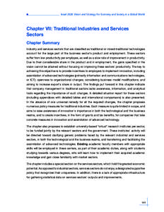 Israel 2028: Vision and Strategy For Economy and Society in a Global World  Chapter VII: Traditional Industries and Services Sectors Chapter Summary Industry and services sectors that are classified as traditional or mix