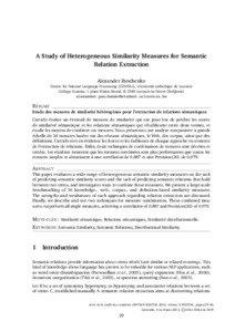 A Study of Heterogeneous Similarity Measures for Semantic Relation Extraction Alexander Panchenko